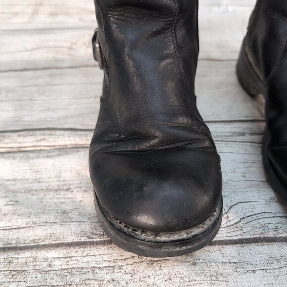 Harley-Davidson Black Leather Engineer Motorcycle Boots – Men’s Size 8 - Picture 3 of 11